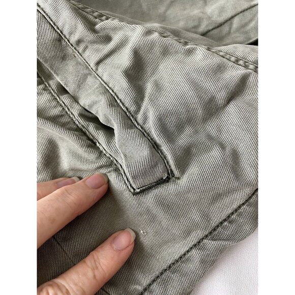 Max Jeans Military Jacket Size S Washed Olive Green Khaki Tencel Drape  [STAIN] - Picture 12 of 12